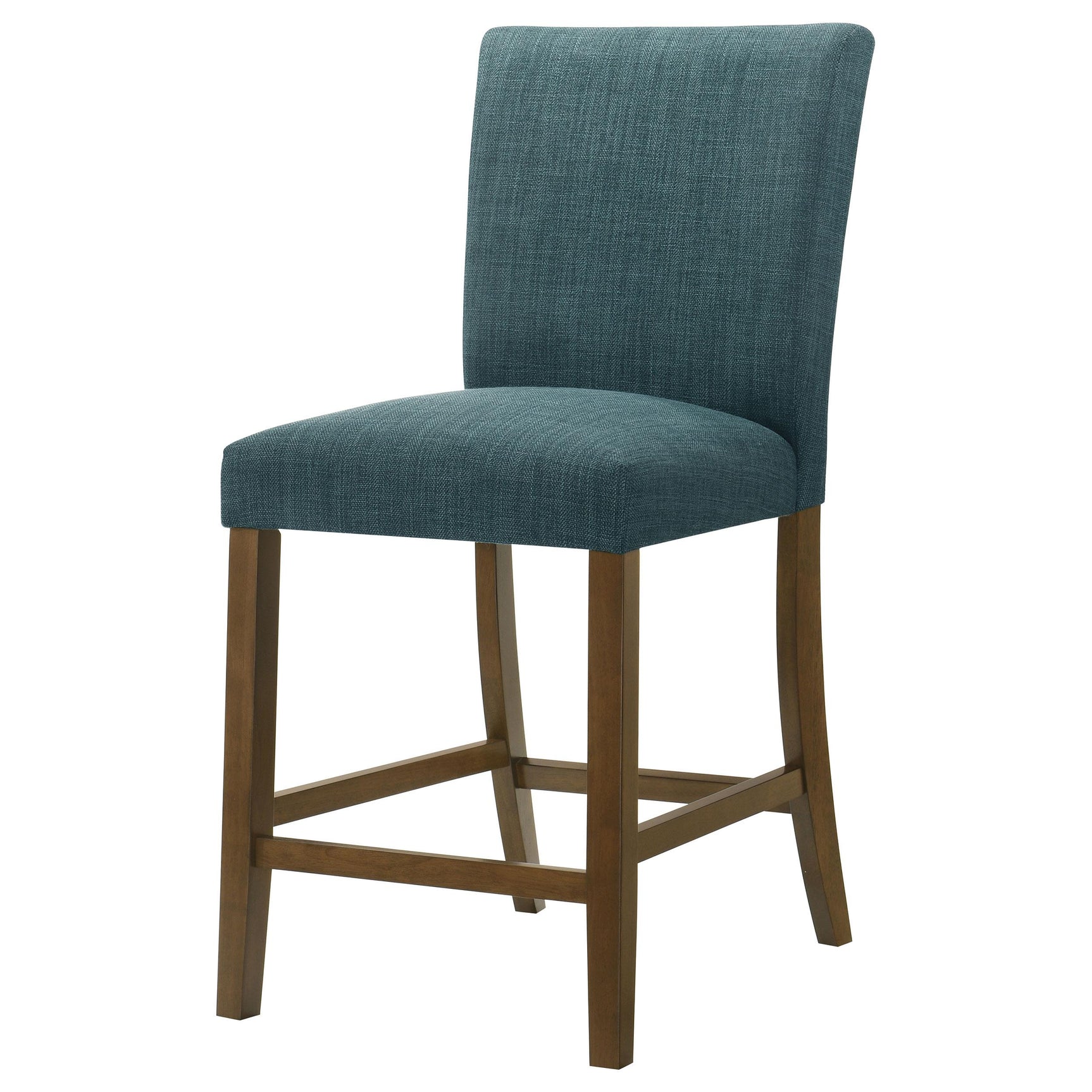 Close-up of teal fabric upholstery on Paxton chair