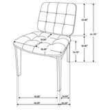 Close-up of side chair detail in Paxton Nutmeg Dining Set