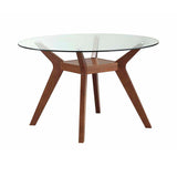 Gabriel upholstered counter height stools cappuccino and tan angled view