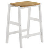 main frontal view of Edgeworth White Kitchen Island Counter Height Dining Set