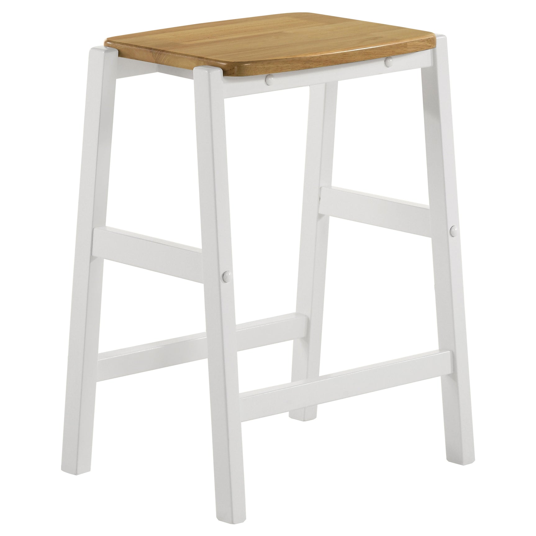 main frontal view of Edgeworth White Kitchen Island Counter Height Dining Set