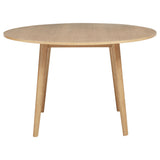 Top view showing smooth round tabletop