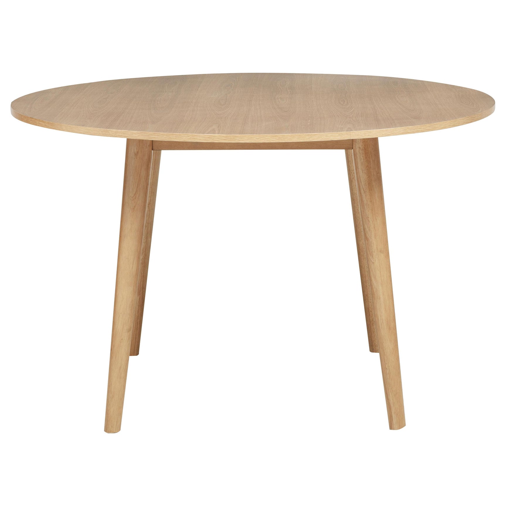 Top view showing smooth round tabletop