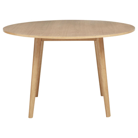 Top view showing smooth round tabletop