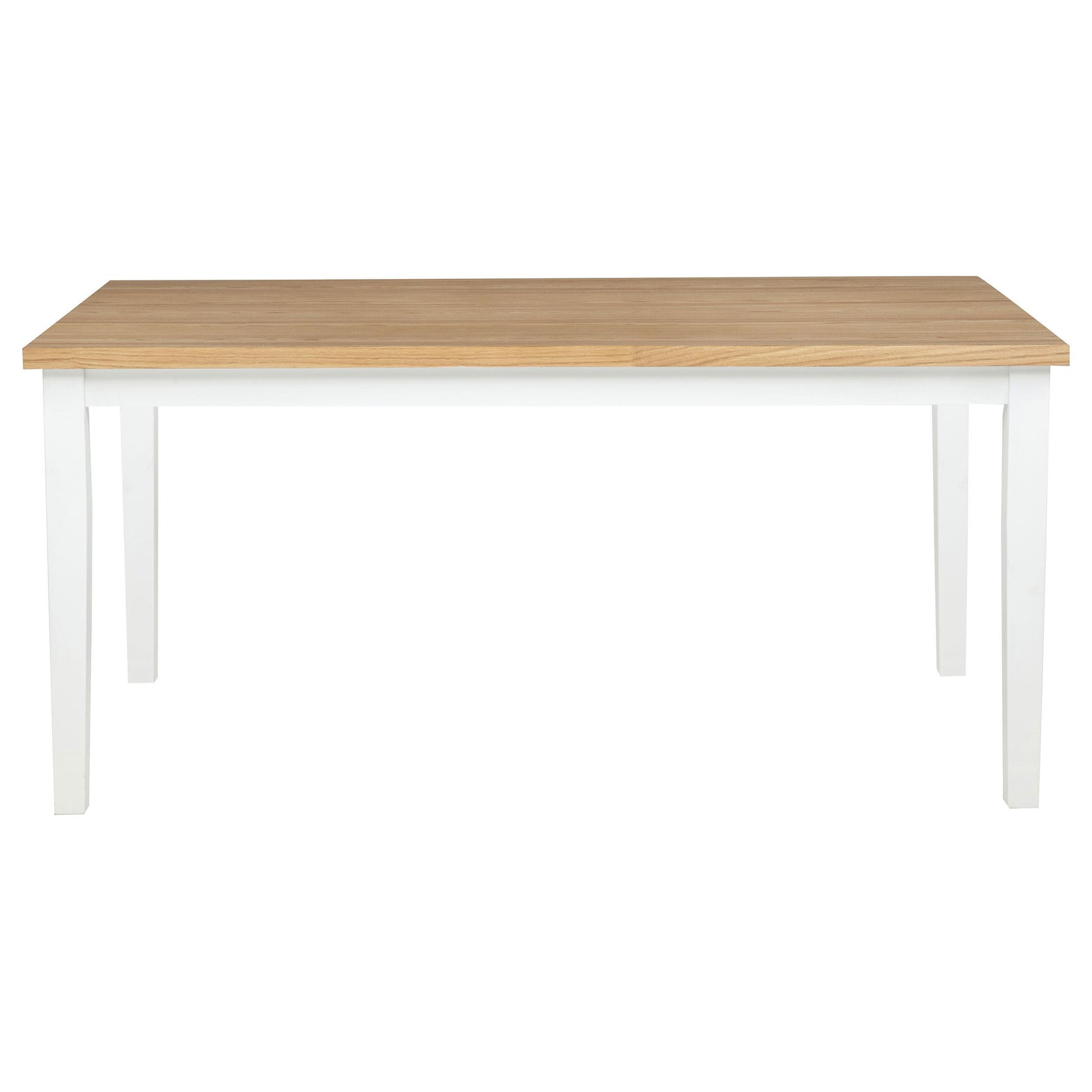 Side view of Andrews farmhouse style dining table