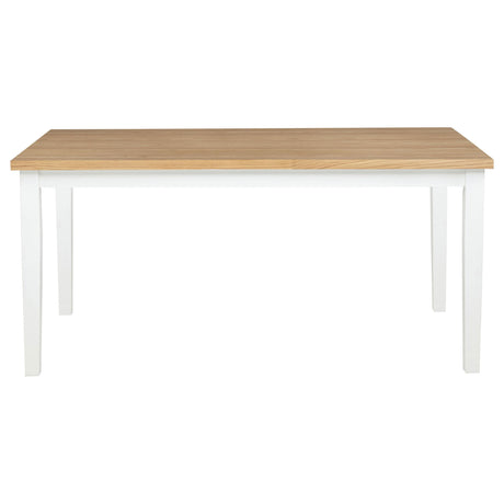 Side view of Andrews farmhouse style dining table