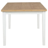 Andrews dining table white tapered leg detail