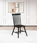 Andrews Windsor dining chair black, angled side view