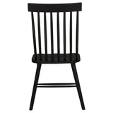 Andrews Windsor chair seat and spindles, close-up