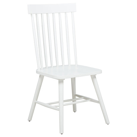 Andrews Windsor chair white showing angled legs