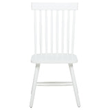 Close-up of Andrews Windsor dining chair white spindle back