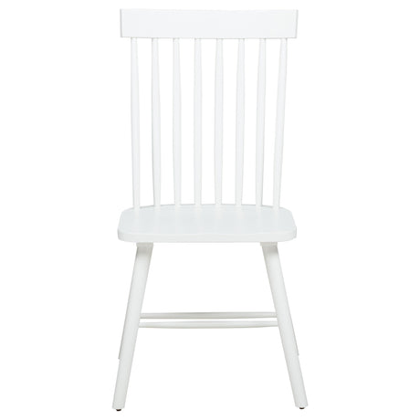 Close-up of Andrews Windsor dining chair white spindle back
