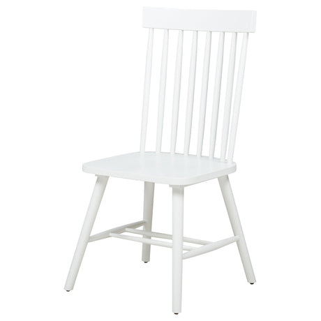 Seat detail of Andrews Windsor bucket seat chair in white