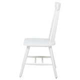 Andrews Windsor chair white angled leg and stretcher detail