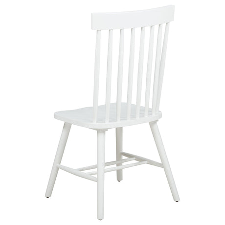 Back view of Andrews Windsor spindle back chair white