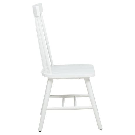 Andrews Windsor dining side chair white front view