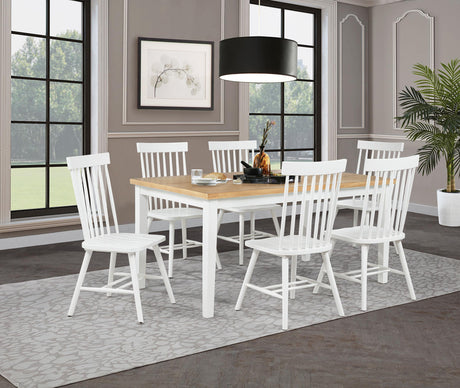 Andrews Windsor dining side chair white front view