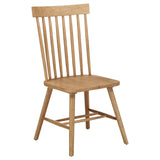 Close-up of spindle back design on Andrews chair