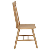 Angled rear view of chair legs