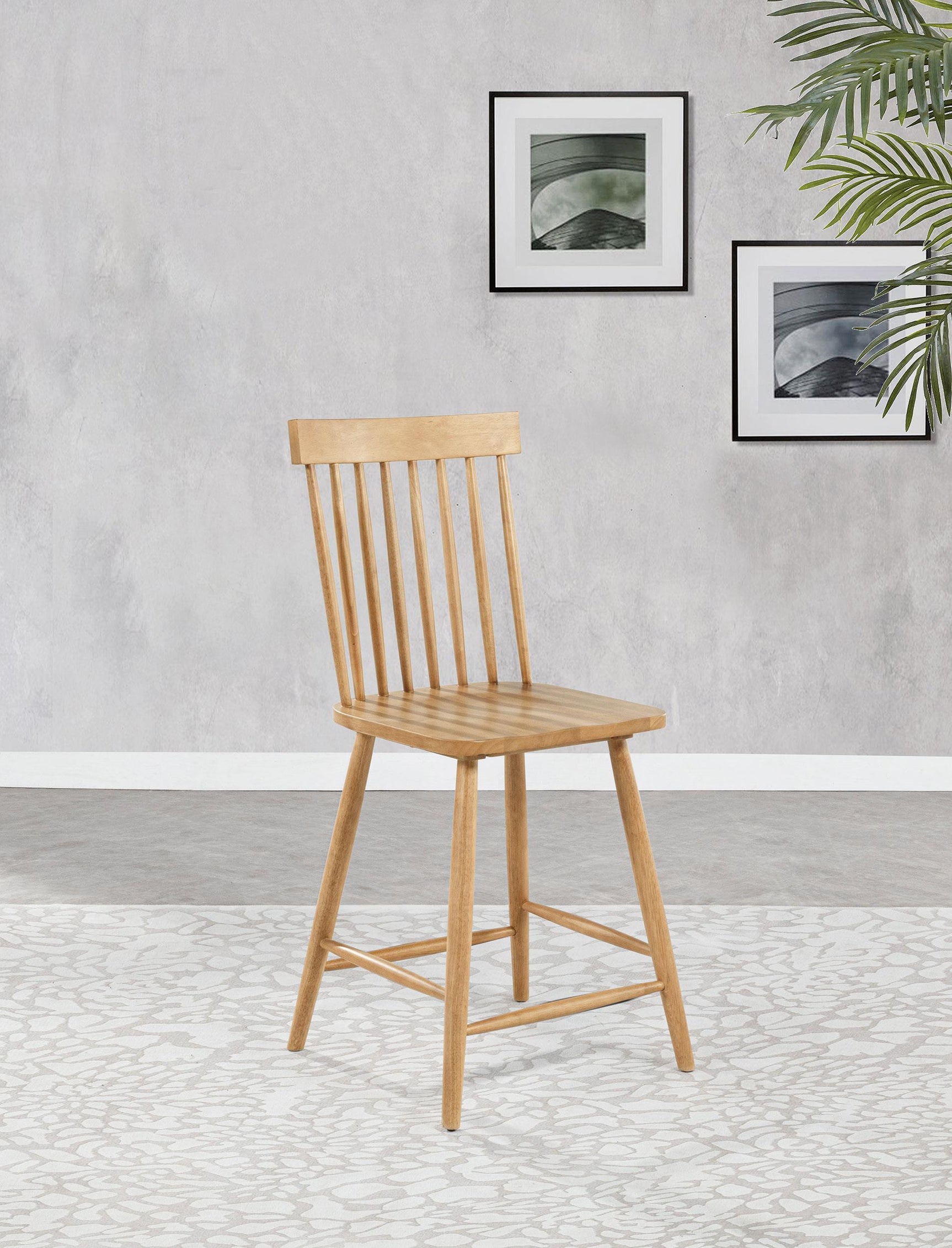 Andrews Windsor chair side view showing spindle back