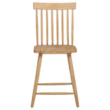 Angled legs and double stretchers detail on Andrews Windsor chair
