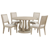 Trofello Whitewash Round Dining Room Set room view