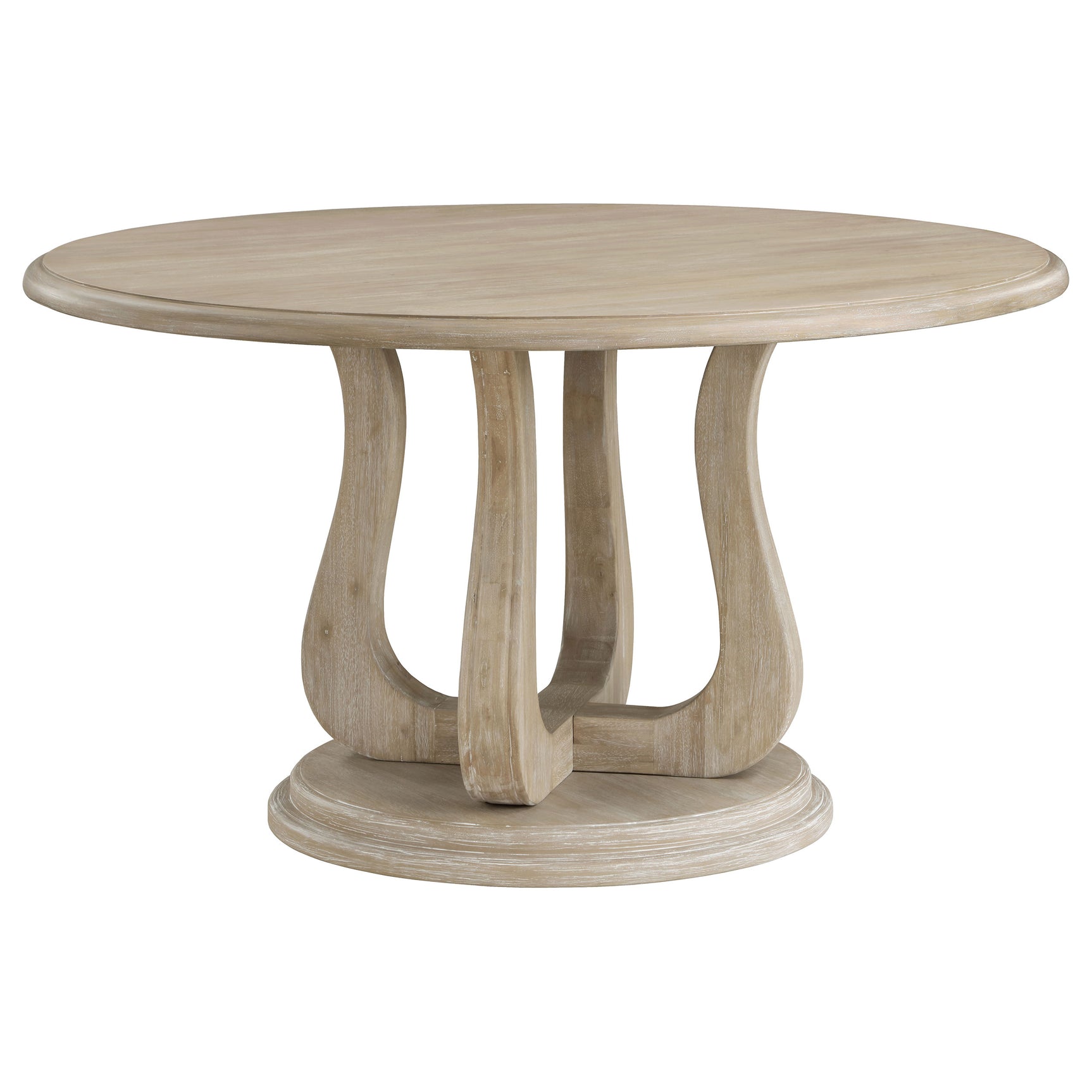 Trofello Whitewash Round Dining Room Set detail view