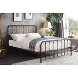 Larkspur Dark Bronze Metal Frame Full Platform Bed close-up detail