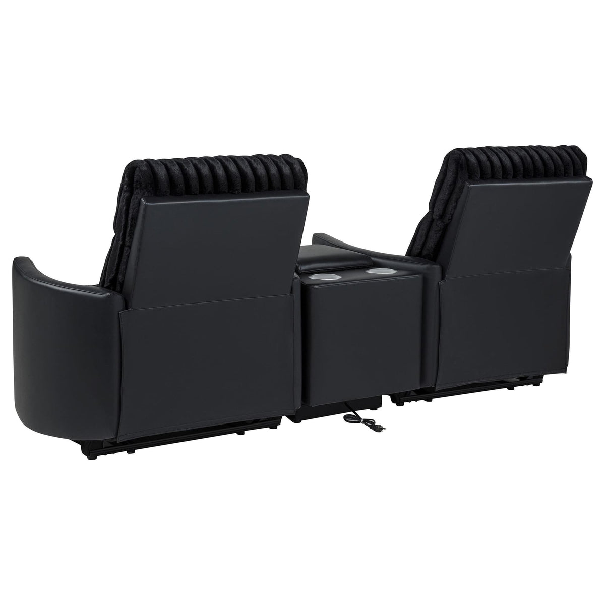 Madden 3-piece Corduroy Upholstered Manual Theater Seating Black — product image 6