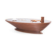 Alexa walnut coffee table front angle