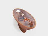 Alexa walnut coffee table side view