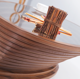 Alexa walnut coffee table top surface