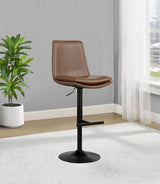 Eldridge Faux Leather Upholstered Adjustable Bar Stool Coffee — product image 2
