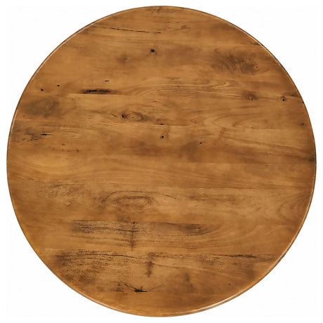 Dale 2-Piece Round Mango Wood Coffee and End Table Set Honey Mango — product image 7