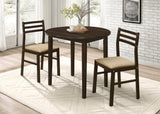 Room view of G130005 circular dining set in dining room