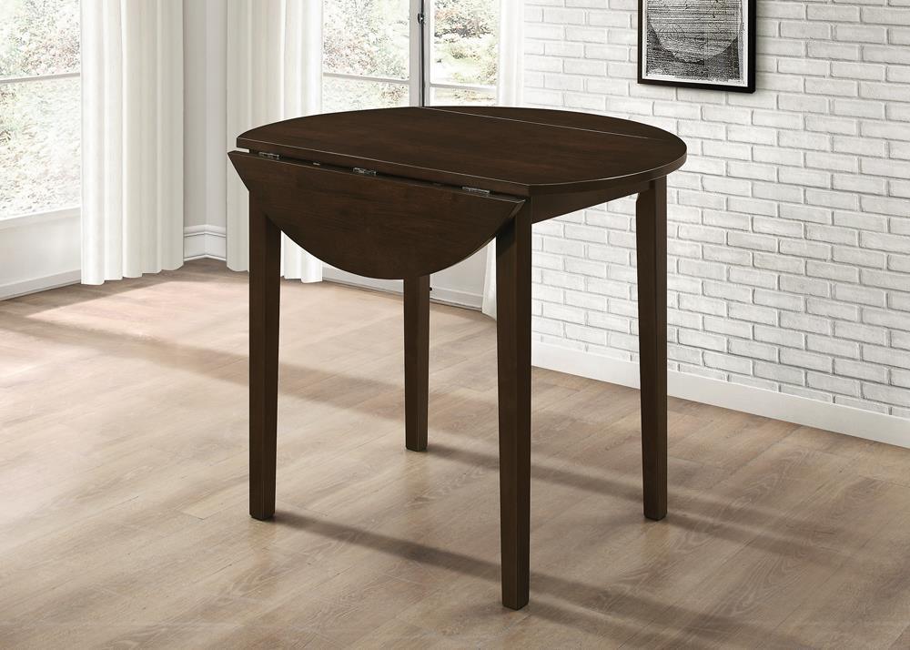 Detail of G130005 cappuccino finish on table and chair legs