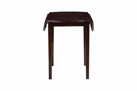 Dining setup with G130005 circular table and two chairs