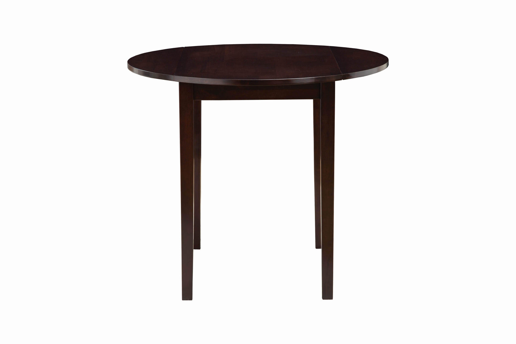 Side angle showing chair upholstery and table finish of G130005 set