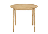 Natural finish table and chairs, main angle