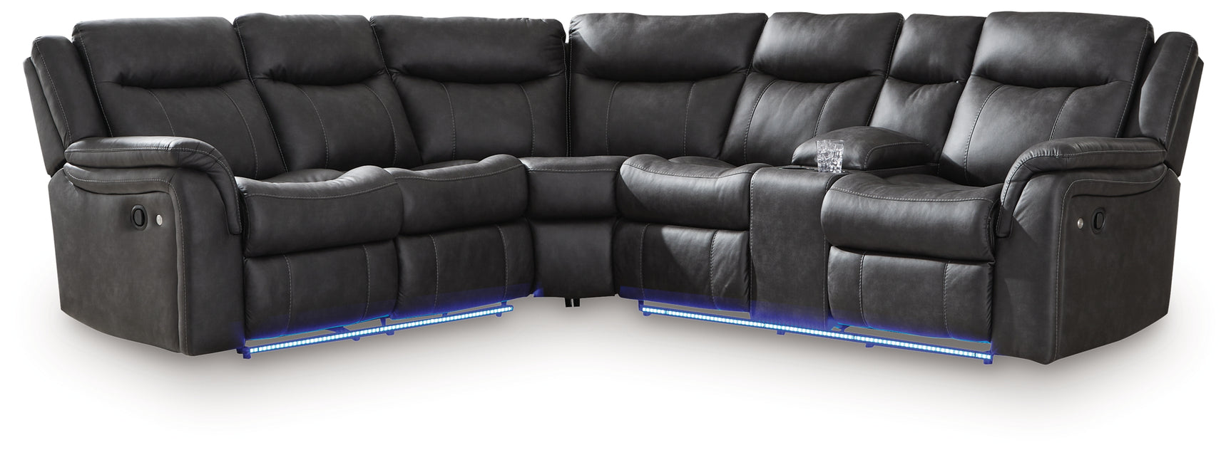 Sultan Meadow sectional showing blue LED illumination