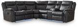 Sultan Meadow sectional with white LED lighting detail