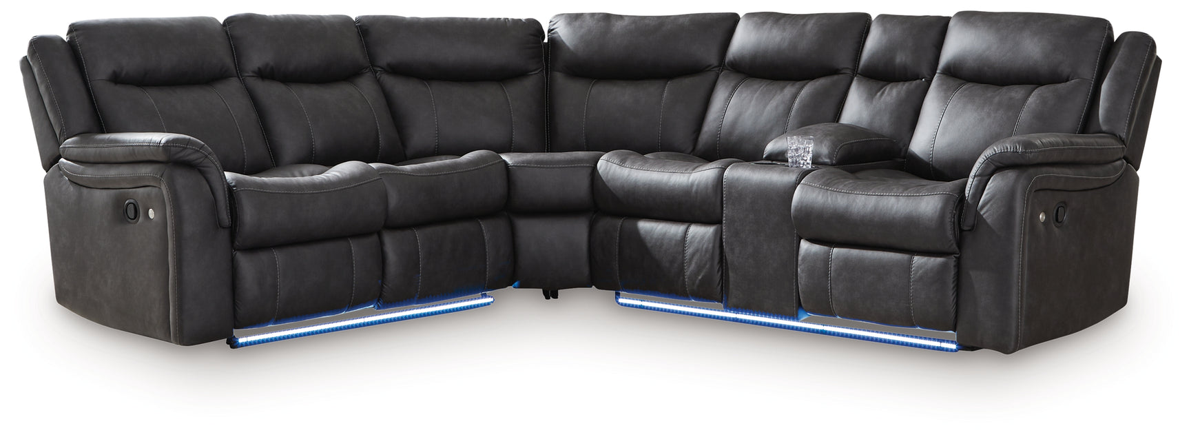 Sultan Meadow sectional with white LED lighting detail