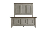 bedroom view of Renton Gray gray panel king bed