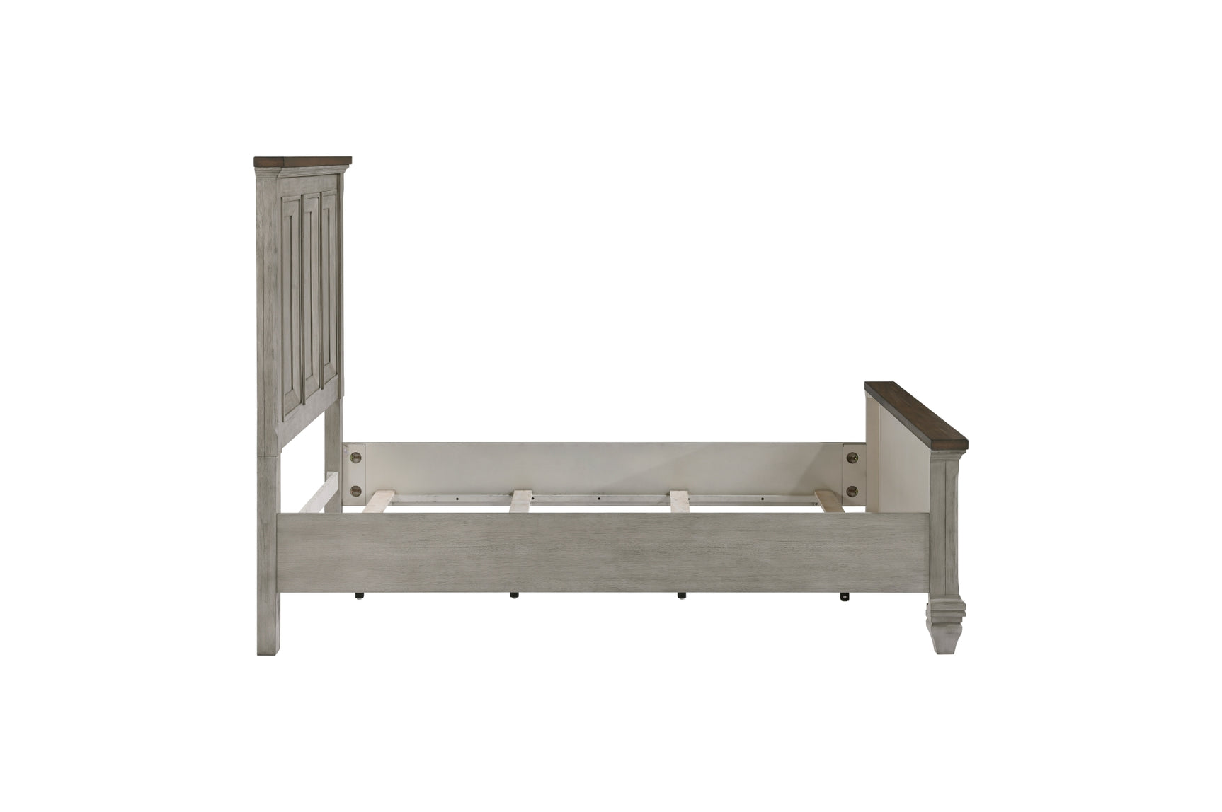 front perspective of Renton Gray king bedroom set