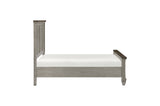 bedroom angle of Renton Gray king panel bedroom set