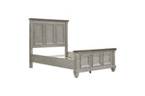 side profile of Renton Gray king panel bedroom set