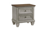 side angle of Renton Gray queen panel bedroom set