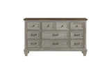 main view side Renton Gray queen nightstand