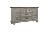 side close-up Renton Gray queen nightstand