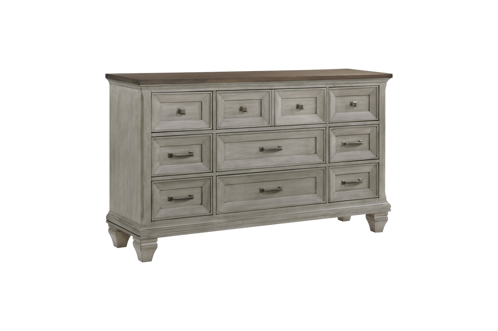 side close-up Renton Gray queen nightstand